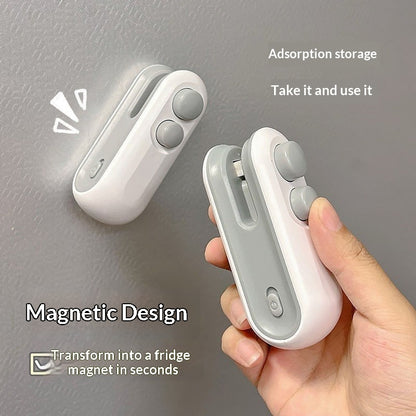 Mini 2 In 1 Sealer Heat Sealer Bag Opening Machine For Snacks Home USB Sealer Vacuum